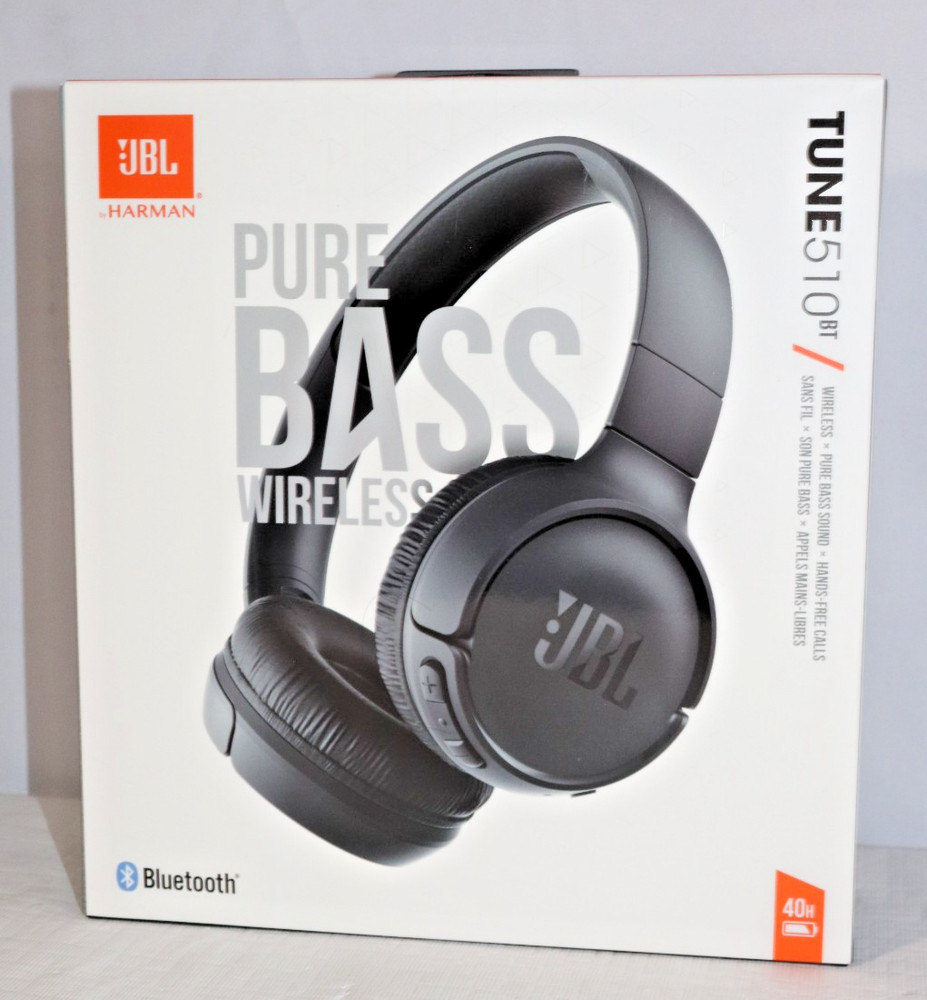 JBL Tune 510BT Wireless Bluetooth On-Ear Headphones Black JBLT510BT