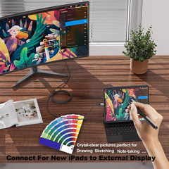 4K USB C to HDMI Cable 30FT, High Speed Type-C to HDMI Cord-Braided,Thunderbolt
