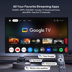 Aurzen BOOM mini Google TV Movie Projector Netflix 4K Dolby Bluetooth 5G WiFi