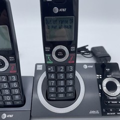 AT&T 2 Handset Cordless Phone Answering System w/ Call Blocker CL82419