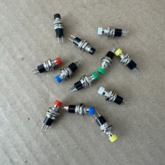 Solder-Free Miniature Momentary Push Button Switches SPST 12 Pack