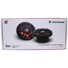 Rockford Fosgate M2-65B 6-1/2″ 2-Way Marine Coaxial Speakers w/ RGB LED – Black