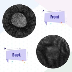 300 Disposable Headphone Covers Non Woven Sanitary Earphone Earpad Black 6.5cm