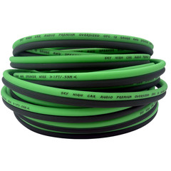 25′ feet OFC TRUE 12 Gauge AWG GREEN/BK Oxygen Free Speaker Wire Car Home Audio