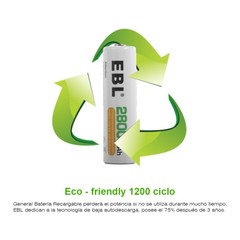 EBL Lot AA AAA Rechargeable Batteries 2800mAh 2300mAh 1100mAh 800mAh NI-MH + Box