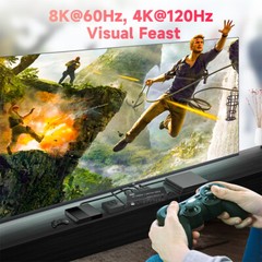 HDMI 2.1 Switch 4K 120Hz 5 port 8K HDMI Switch splitter 144Hz Dolby Vision HDR