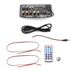 1 Set Multi-function Audio Amplifier Board Bluetooth 5.0 FM radio/Treble/Bass