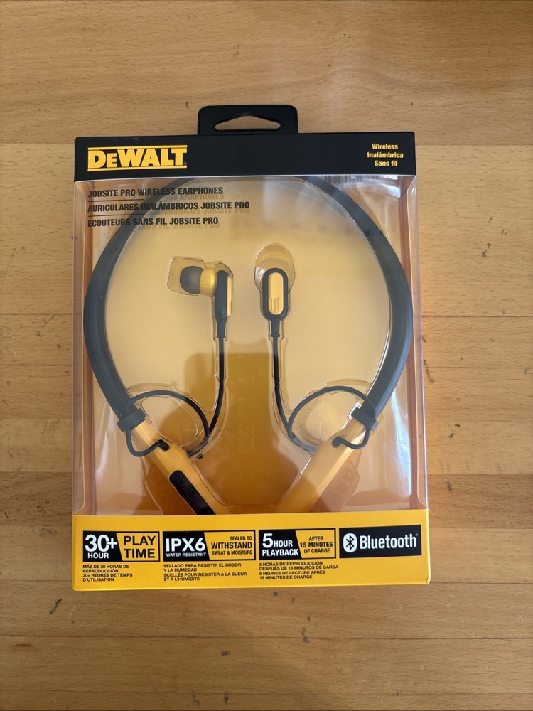 DEWALT DXMA1902091A Jobsite Pro Wireless Neckband Earphones Bluetooth