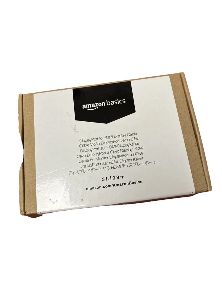 (Lot of 1) Amazon Basics DisplayPort (Source) to HDMI (Display) 3ft Cable 3 ft