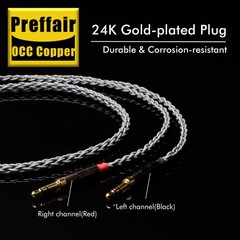 Customized Plug to Dual 2.5mm 8Core Headphone Upgrade Cable for Hifiman 300 he6
