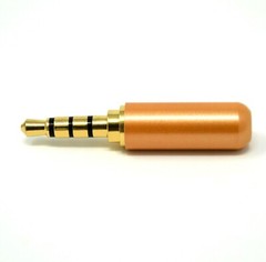 3.5mm Male Metal Audio Jack Plug Gold-Plated DIY Headphone Connector | 3-4 Pole