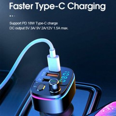 Bluetooth Car Adapter FM Transmitter USB AUX Radio Handsfree MP3 Player For Car