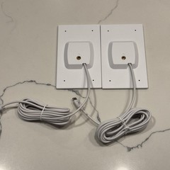 (2)Solar Panels 5.5in x 3.25in USB-C w/ Mounting Hardware 3W For Outdoor Cameras