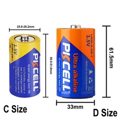 Extra Heavy Duty C / D Batteries 1.5V R14P PC1400 PC1300 E95 Zinc-carbon