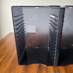 Atlantic 30 CD Storage Case Holder Rack Wall Mountable Black Plastic Retro
