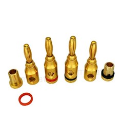 14pcs Banana Plugs 4mm 24k Gold Screw Lock Speaker Wire Audio Jack Connector