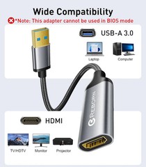 Reborn USB to HDMI Adapter 1080p 60Hz USB 3.0 Male to HDMI Female Converter Card