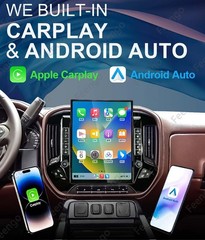 15.6″ Car Stereo Android Radio 8+128GB For 13-20 Chevrolet Silverado Gmc Sierra