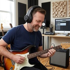 Wired Over Ear Headphones Headset For Guitar Amplifier Electric Piano Mixer TODQ