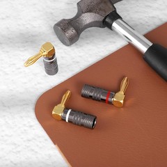 2 Pairs Right Angle Banana Plugs 90 Degree Gold Plated Connector for Speaker …