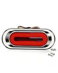 2Pcs 6″ inch Oval Red LED Trailer Tail Lights, Stop 6-inches Oval Light Kit