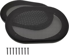 Speaker Grill Covers – 2Pcs Set, ABS/Metal, Black