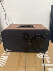 iHome iH14D AM/FM Alarm Clock Radio with iPod iPhone Dock & Aux-In – Wood Grain