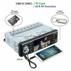 4” 1 Din Car Radio MP5 Player AM/FM/RDS AUX Bluetooth Stereo Mirror Link