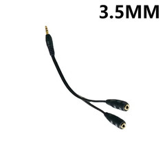 3.5mm AUX Audio Mic Splitter 1 Male to 2 Female Gold Plated Headphone Cable