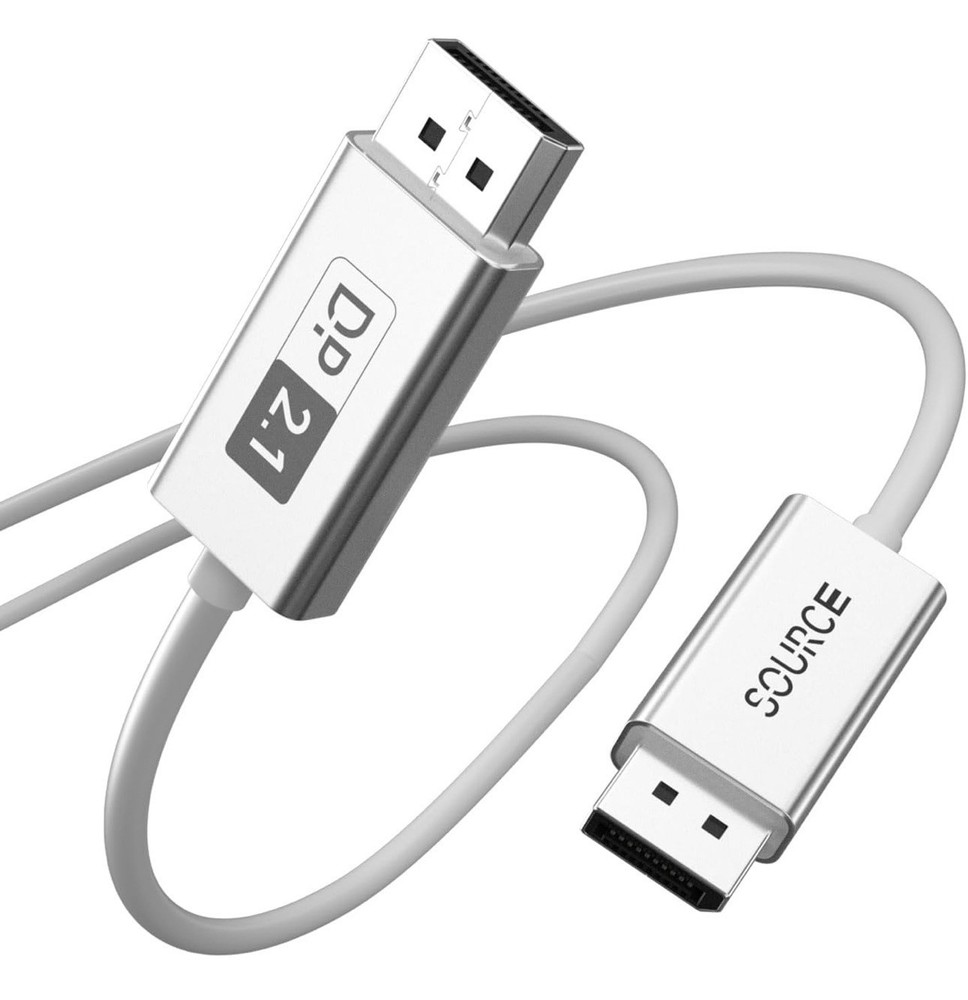 DisplayPort 2.1 Cable Fiber Optic 50ft[16K@60Hz,8K@120Hz,4K@240Hz]40Gbps Gaming
