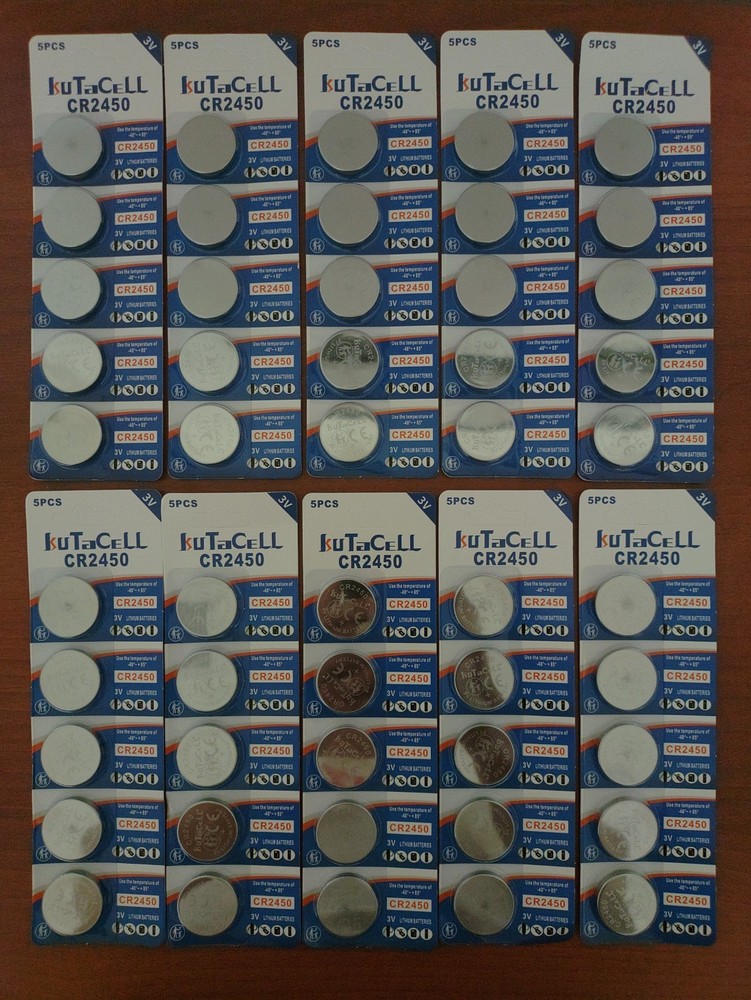 50 Pcs CR2450 3V Lithium Coin Battery EXP 12/2030