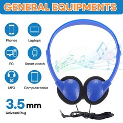 Bulk Earbud Headphones 50 Pack for Classroom , Wholesale Wired Durable Earpho…
