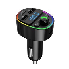 Car phone charger BT FM Transmitter Player handsfree support U disk TF card