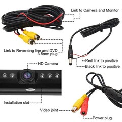 NEW License Plate Metal Frame Rear View Backup Camera CMOS HD LED Night Vision