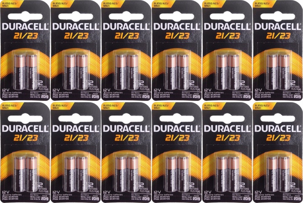 24 Duracell Duralock A23 12V MN21 MN23 23AE 21/23 GP23 23A 23GA Batteries