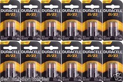 24 Duracell Duralock A23 12V MN21 MN23 23AE 21/23 GP23 23A 23GA Batteries