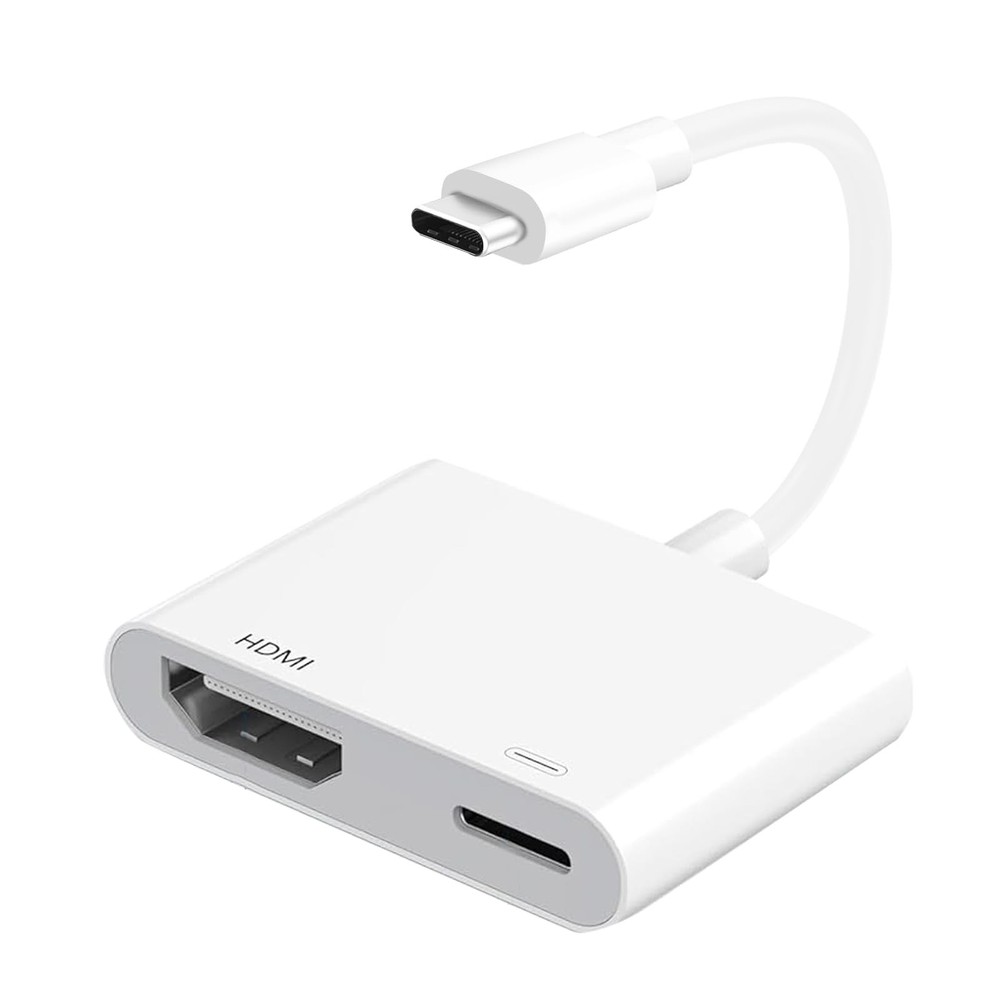 4K USB C to HDMI Adapter for iPhone 1517, iPad, Mac. 100W Fast Charge to TV
