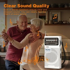 NOAA Weather Radio, AM FM NOAA Emergency Radio Portable with Best Recept
