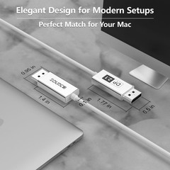 16K DisplayPort 2.1 Cable 3.3ft 16K@60Hz 8K@120Hz 4K@240Hz Gaming Monitor