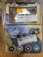 RAM-202U RAM 2.5″ Round Base with AMPS Hole Pattern and 1.5″ Rubber Ball