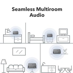 WiiM Amp Pro: Multiroom Streaming Amplifier HDMI, Voice Control Dark Gray