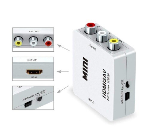 HDMI To RCA Mini Composite 1080P Audio Video AV CVBS Adapter Converter For TV