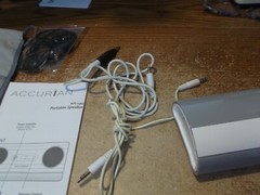 Accurian Speaker with AC Adapter, Several Jacks, Storage Case, Manual