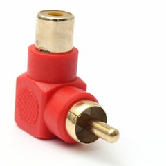 10 Pcs RCA Right Angle Connector Plug Adapters Male To Female 90 Degree Elbow