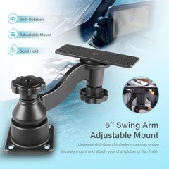 Fishfinder Mount w/ 6-in Swing Arm Fit for echoMAP/GPSMAP/Apex/Helix/Elite/Hook