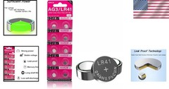 10x 1.55V Alkaline AG3/LR41 Button Cell Batteries – Mercury-Free Power Source
