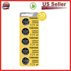 50 x New Original Toshiba CR2032 CR 2032 3V LITHIUM BATTERY BR2032 DL2032 Remote