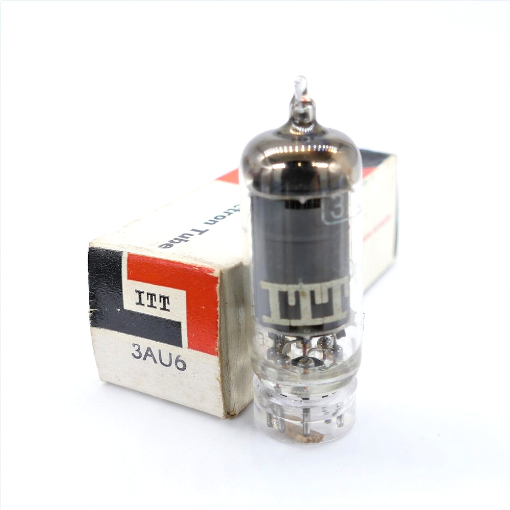 1 Excellent ITT 3AU6 Tube NOS NIB Grey Plate D Getter Tests STRONG TV-7 Results