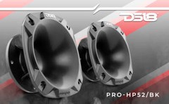 DS18 PRO-HP52/BK 2″ Throat ABS Plastic Short Horn – Bolt On, 57°, 2.6″ Depth