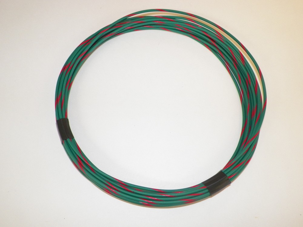 GREEN/RED AUTOMOTIVE WIRE 16 GAUGE HIGH TEMP GXL 25 FEET